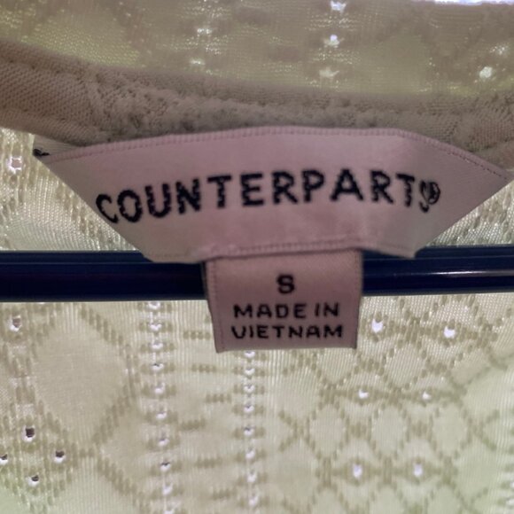 Counterparts Light Lime Green Eyelets Top for Women - Picture 4 of 4